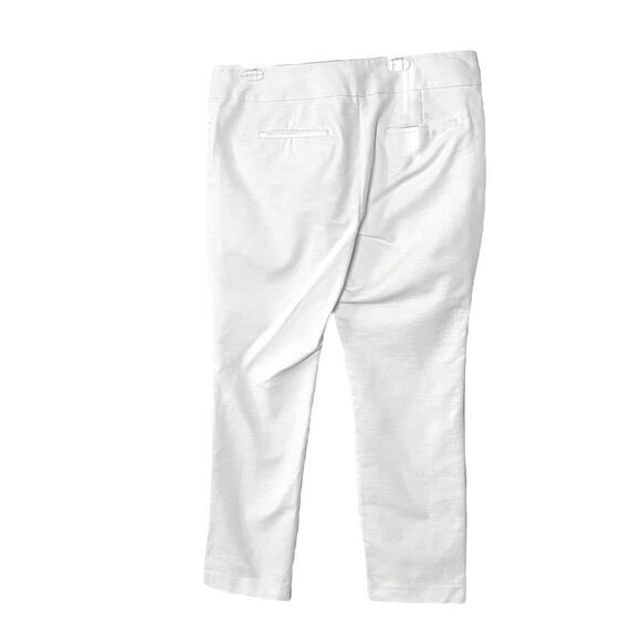 Ann Taylor Factory Signature Pants Womens 14 White Cotton Blend Stretch - Picture 7 of 12